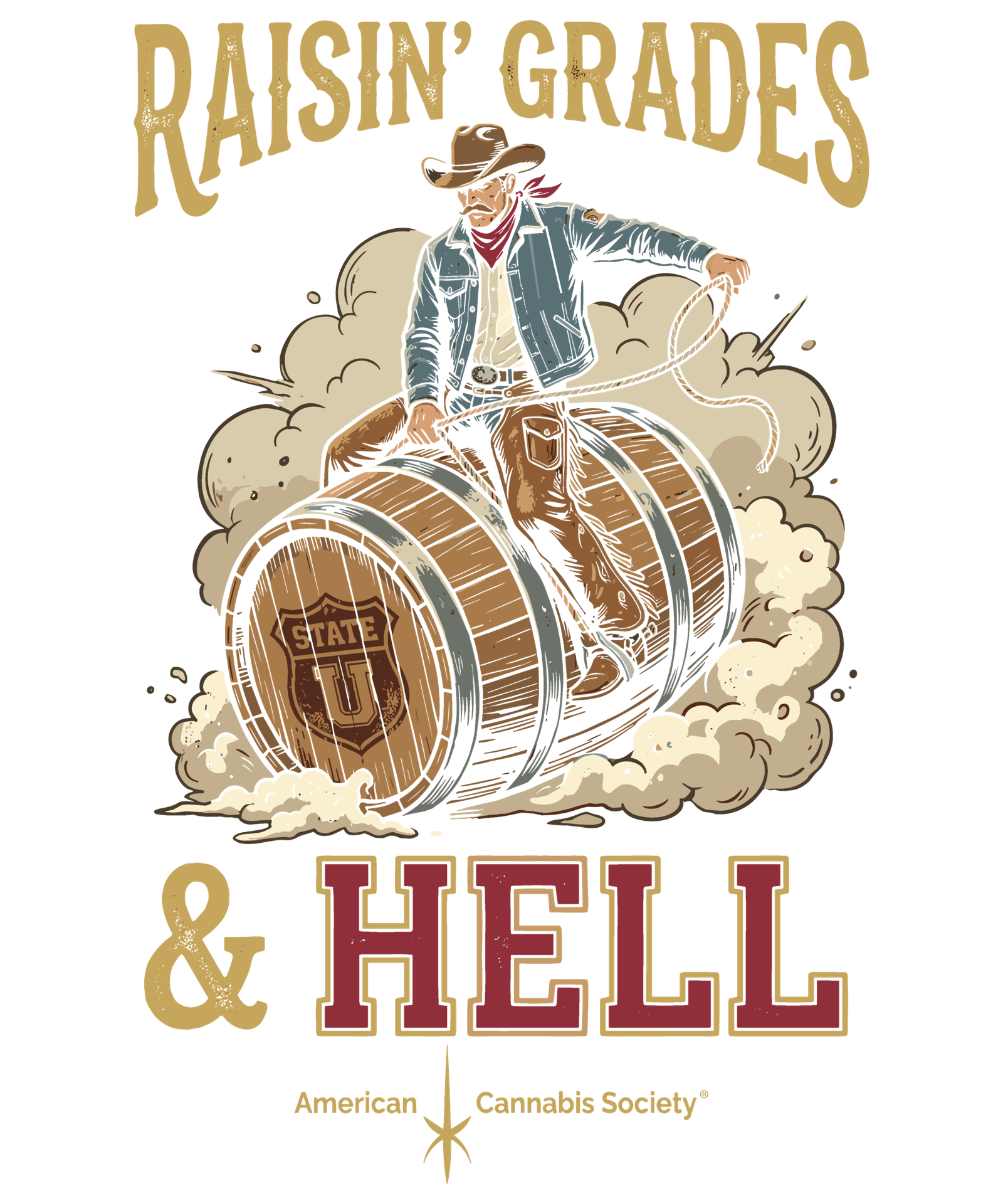 GreenRX Raisin Grades and Hell cannabis apparel design